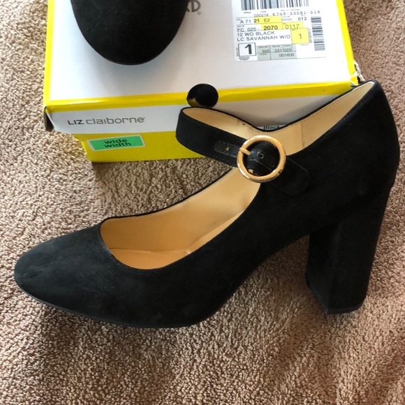 Liz Claiborne stacked block heel 12w new - Picture 2 of 6